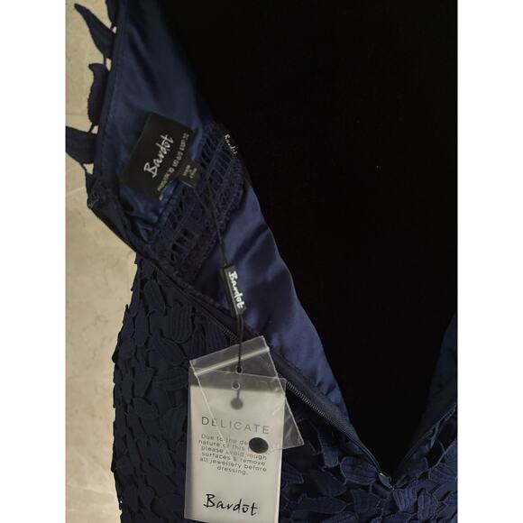 Bardot Gemma Halter Midi Dress - 6, Navy Lace, Cocktail, Christmas Party, NWT - Picture 7 of 12